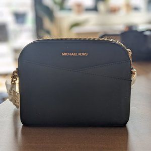 Michael Kors Jet Set Travel Dome Medium Crossbody Handbag Black